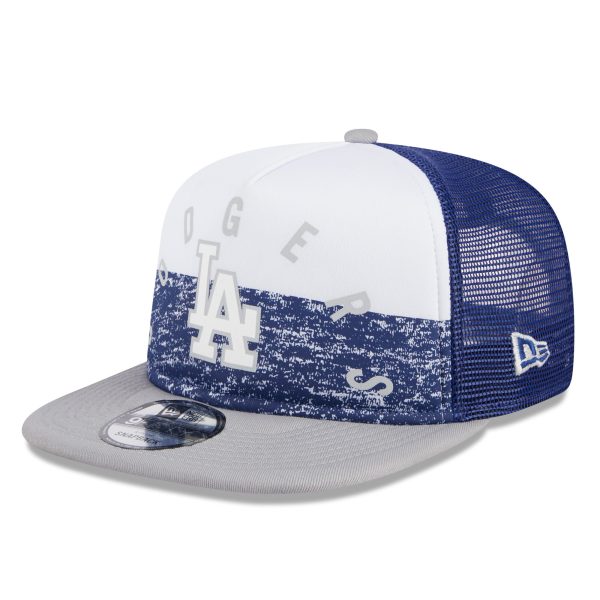 Dodgers Caps Store – mens los angeles dodgers new era whitegray team foam front a-frame trucker 9fifty snapback hat for Every Dedicated Fan